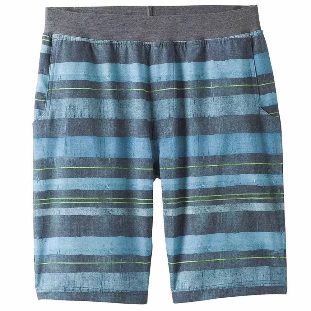 prAna Super Mojo Short ll Blue Striped Board Shorts Swim Trunks Extra Large XL
